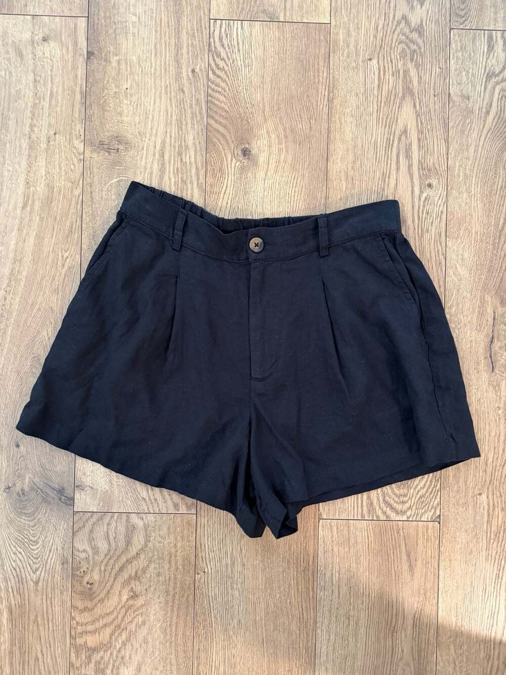 Z Supply Topanga Linen Short Size M Black